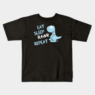 Eat Sleep Rawr Repeat Kids T-Shirt